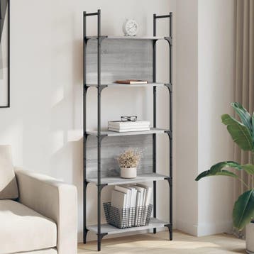 vidaXL Boekenkast 5-laags 60,5x24x166,5 cm bewerkt hout, Verzenden