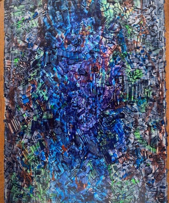 Simone Belly (1901-1990) - Abstraction (sans prix de, Antiquités & Art, Art | Peinture | Classique