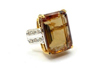 Zonder minimumprijs - Statement ring - 9 kt. Geel goud,