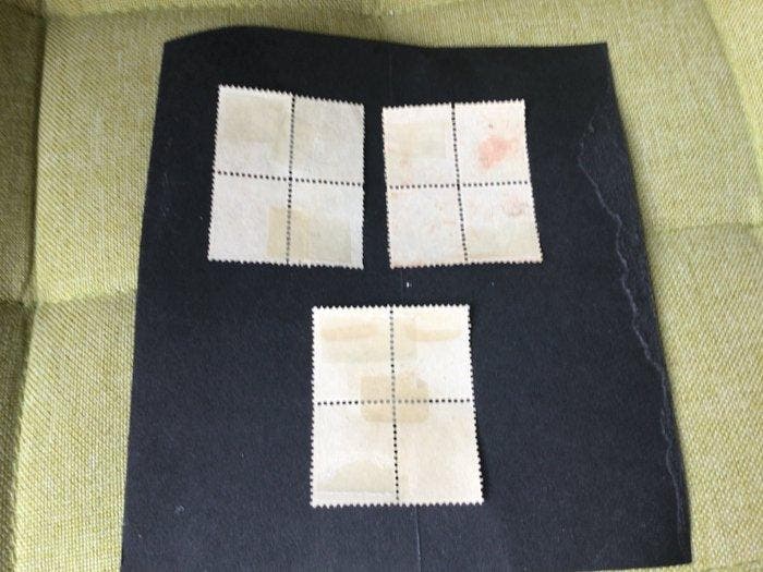 Nederland 1891 - Hangend haar blokken - NVPH 42b+42c+43a, Timbres & Monnaies, Timbres | Pays-Bas