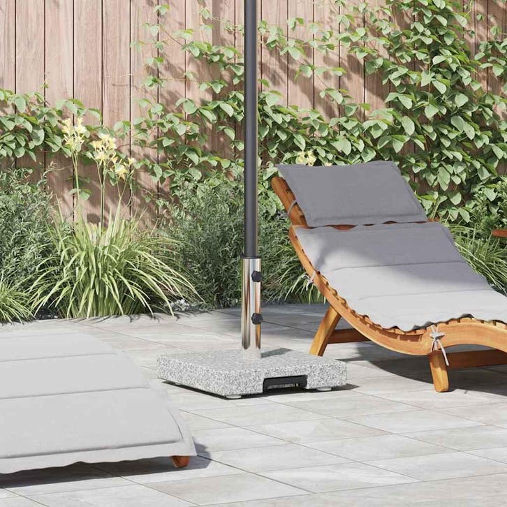 vidaXL Parasolvoet Grijs 41 x 41 x 37 cm Graniet, Jardin & Terrasse, Parasols, Envoi