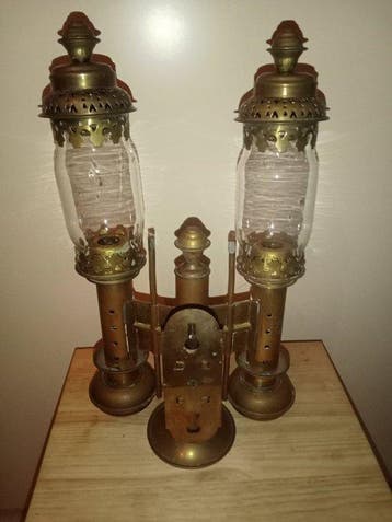 Staande lamp - Messing, Glas