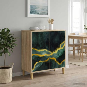 vidaXL Dressoir WIJHE Sonoma 69 x 33 x 75 cm Bewerkt hout, Verzenden