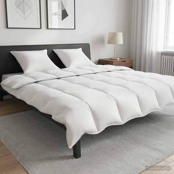 vidaXL Volledig Jaar Dekbed Wit 240 x 220 cm Bamboevezel, Verzenden, Nieuw
