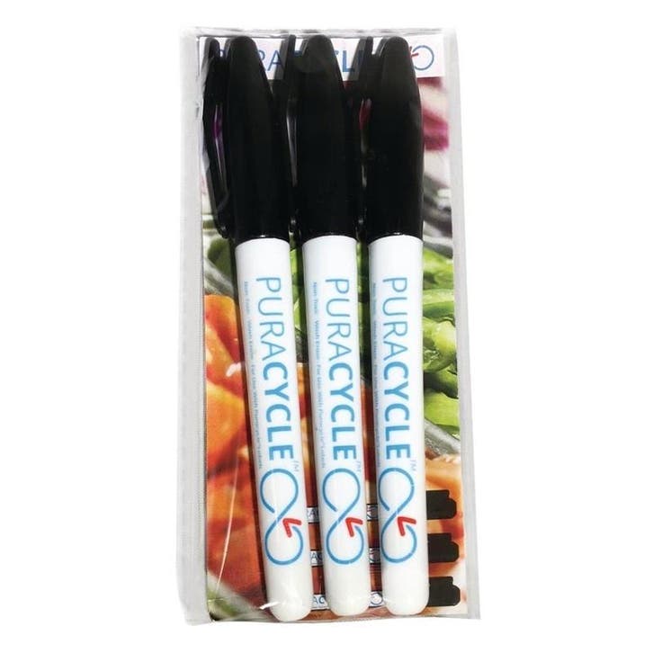 Gifvrije permanent markers zwart | 3 stuks 13,5(h)x1,5(b)cm, Zakelijke goederen, Horeca | Keukenapparatuur, Nieuw in verpakking