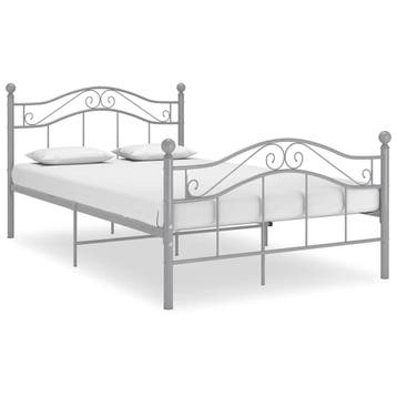 vidaXL Bedframe metaal grijs 120x200 cm, Verzenden, Nieuw