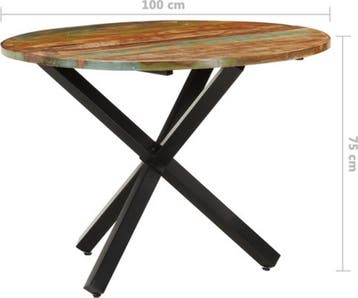 Ronde eettafel  - eetkamertafel - diameter 100 cm - massief, Huis en Inrichting, Verzenden, Nieuw