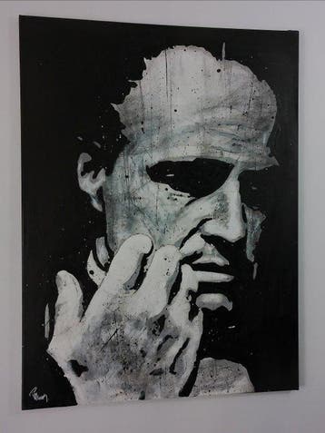 The Godfather - Marlon Brando - Handpainted and signed by