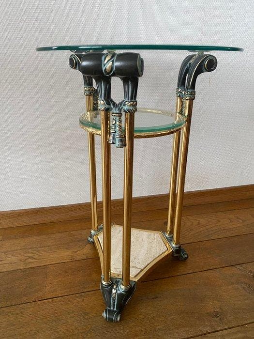 Tafel - Gepatineerd brons, Antiquités & Art, Curiosités & Brocante