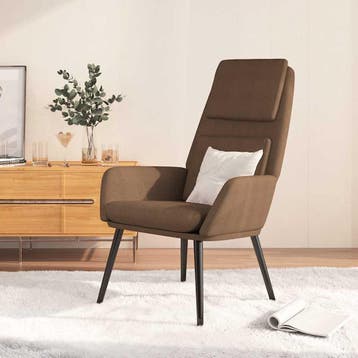 vidaXL Relaxstoel stof bruin, Verzenden