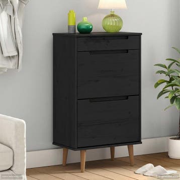 vidaXL Schoenenkast MOLDE 59,5 x 35 x 103 cm Massief, Verzenden, Nieuw