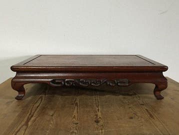 Japanese Vintage Handcrafted Rosewood (Karin) Bonsai Stand -
