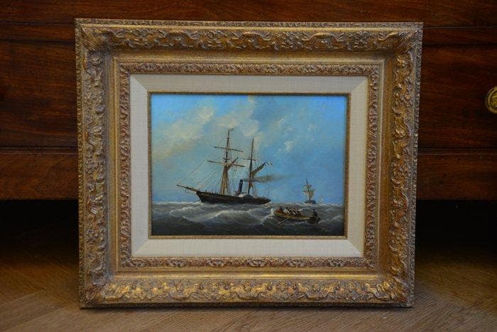 Simon Twint (1937-) - Zeegezicht, Antiquités & Art, Art | Peinture | Classique