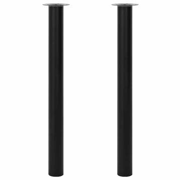 vidaXL Tafelpoten telescopisch 710-1100 mm zwart 2 st, Verzenden, Nieuw