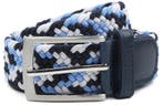 Suitable Geweven Riem Navy Blauw maat 95 Heren, Kleding | Heren, Riemen en Ceintuurs, Verzenden, Echt leder, Nieuw, Suitable