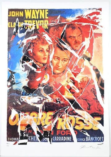 Mimmo Rotella (1918-2006) - Ombre Rosse, Antiek en Kunst
