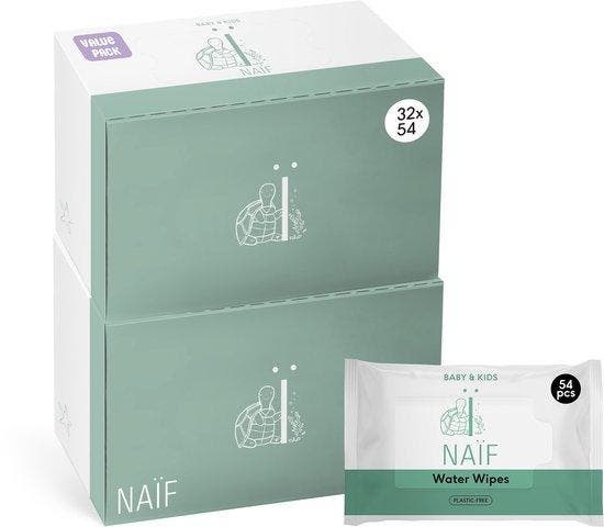 Naïf - Plasticvrije Water Billendoekjes - 1728 doekjes (32 s, Collections, Collections Autre, Envoi