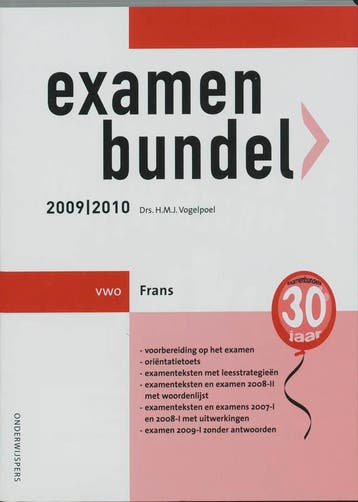 Examenbundel 2009/2010 Vwo Frans 9789006075502, Verzenden, H.M.J. Vogelpoel