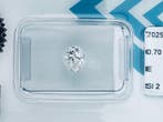 1 pcs Diamant (Naturelle) - 0.70 ct - Poire - E - SI2 -