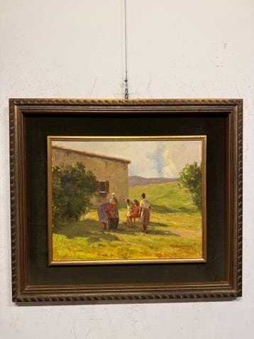 Maria Creglia (1930-1984) - Vita di Campagna, Antiek en Kunst, Kunst | Schilderijen | Klassiek