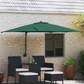 vidaXL Tuinparasol Groen 248,5 x 247,5 x 160 cm Polyester en, Verzenden, Nieuw