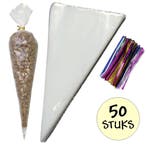 Fako Bijoux - 50x Puntzak Polyethyleen - 30x16cm - Traktatie, Verzenden, Nieuw