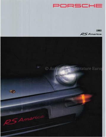 1993 PORSCHE 911 RS AMERICA BROCHURE ENGELS (USA), Boeken, Nieuw