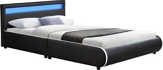 2dekans | Gestoffeerd bed Sevilla - 140 x 200 cm - Zwart -, Maison & Meubles, Chambre à coucher | Linge de lit, Enlèvement ou Envoi