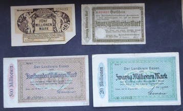 Allemagne. - 32 Groß-Notgeldscheine - various dates (Sans