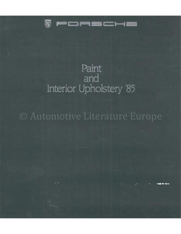 1985 PORSCHE 911 | 944 | 928 S KLEUREN & INTERIEUR BROCHURE