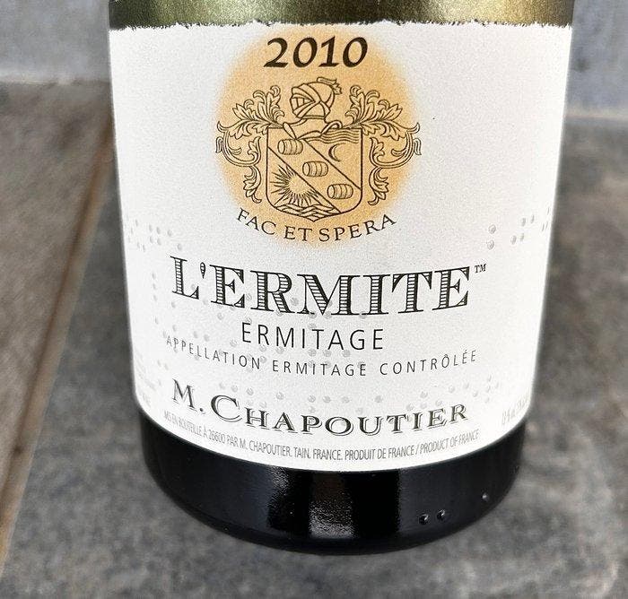 2010 M. Chapoutier, LErmite Ermitage - Ermitage - 1 Fles, Verzamelen, Wijnen