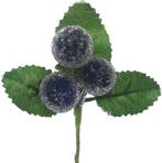 Besjes frosted raspberry donkerblauw kunstbloem 10 cm zak 6, Nieuw