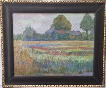 Ernst Hohrenk (1883-1974) - Wiese vorm Dorf