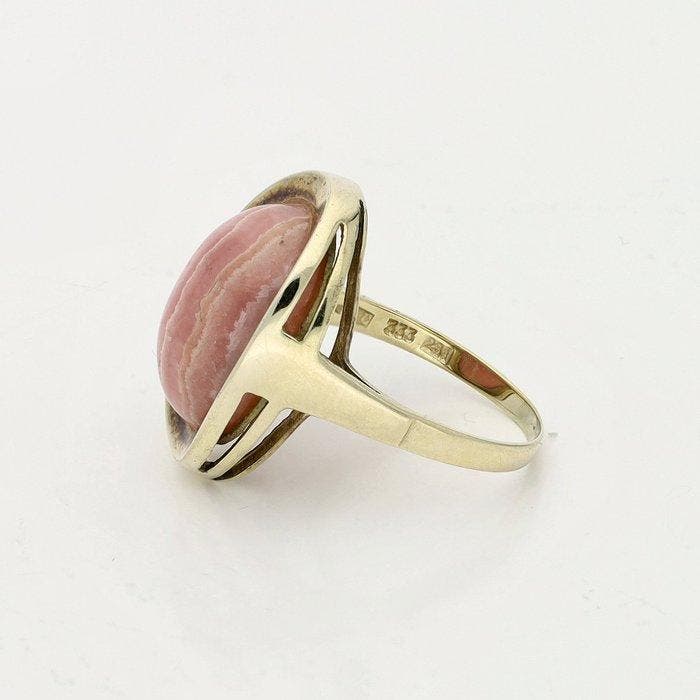 Bague - 8 carats Or jaune - 11.30ct. tw. - rhodochrosite, Handtassen en Accessoires, Ringen