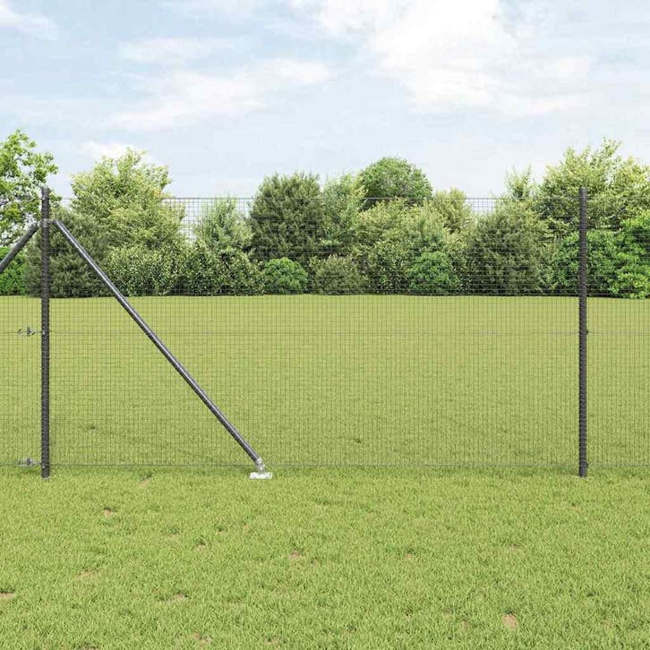 vidaXL gelast draadhek met grondpennen 25 x 1 m PVC-gecoate, Tuin en Terras, Tuinhekken en Hekwerk, Nieuw, Verzenden