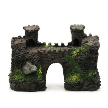 Ruïne , Kasteeltorens 13cm / Aquariumdecoratie As-269, Verzenden, Gevuld zeewateraquarium