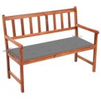 vidaXL Tuinbank met kussen 120 cm massief acaciahout, Tuin en Terras, Verzenden, Nieuw