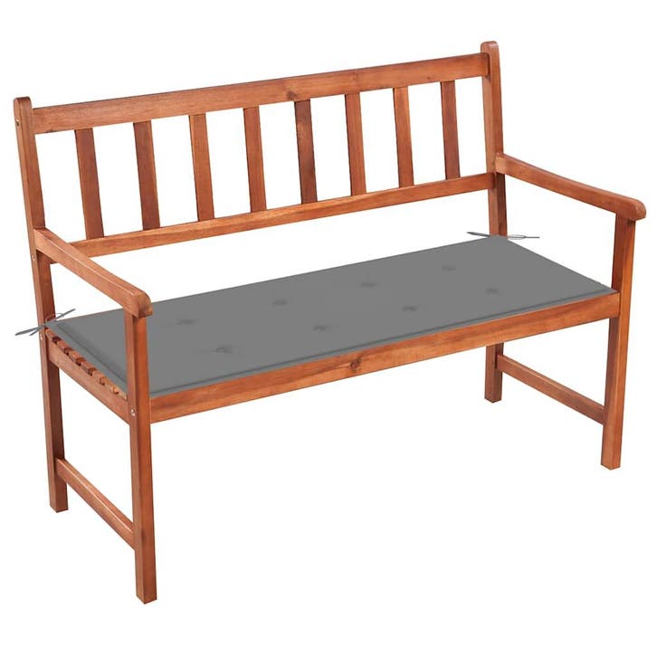 vidaXL Tuinbank met kussen 120 cm massief acaciahout, Tuin en Terras, Tuinsets en Loungesets, Nieuw, Verzenden