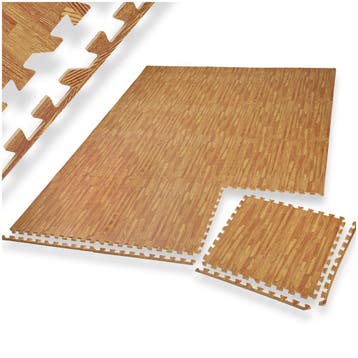 Set van 12 beschermingsmatten - houtmotief, Verzenden, Nieuw