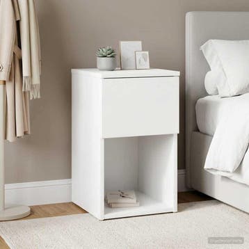 vidaXL Bedkast Wit 29 x 31,5 x 49 cm Bewerkt hout, Verzenden