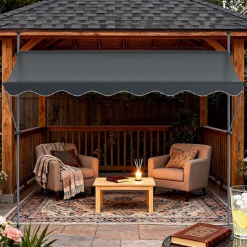 Verdego Klemluifel 250 x 120 cm, luifel balkon zonder boren, Verzenden, Nieuw