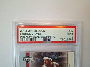 2003 Upper Deck 2003 Upper Deck LeBron James #17 Graded card