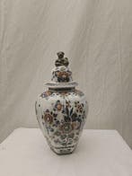 Vaas - Antieke Delfts Polychroom Dekselvaas (Beschilderd, Antiquités & Art