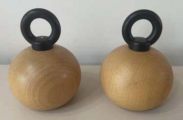 Bodum - K Nissen - Peper- en zoutstel (2) - Ballboy - Staal,, Antiek en Kunst