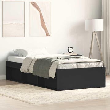 vidaXL Bedframe zwart 100x200 cm, Verzenden, Nieuw