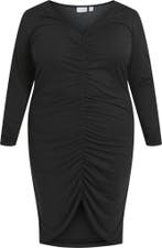 EVOKED VILA VILUANA V-NECK L/S MIDI DRESS/CUR Dames Jurk..., Kleding | Dames, Verzenden, Nieuw