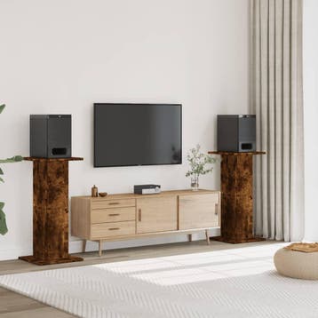 vidaXL Speakerstandaards 2 st 30x30x95 cm bewerkt hout, Verzenden