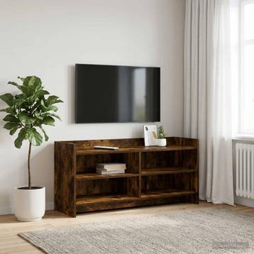 vidaXL TV Kast 100 x 33 x 47 cm Gerookt eiken Bewerkt hout, Verzenden