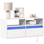 vidaXL Tv-wandmeubel met LED-verlichting 100x31x45 cm wit, Huis en Inrichting, Kasten |Televisiemeubels, Verzenden, Nieuw