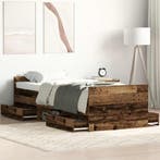 vidaXL Bedframe zonder matras bewerkt 90x190 cm bewerkt hout, Verzenden, Nieuw
